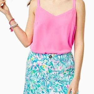Lilly Pulitzer Pink and Blue Tropical Skirt
